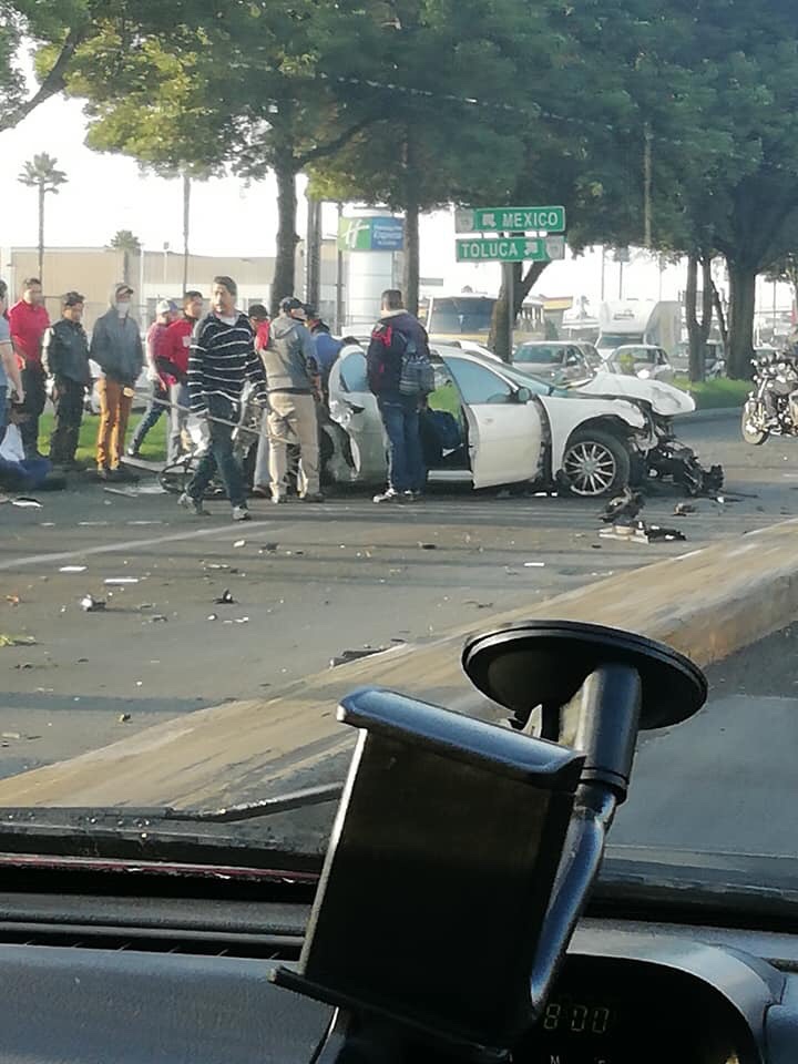 Accidente a la altura de Plaza Sendero