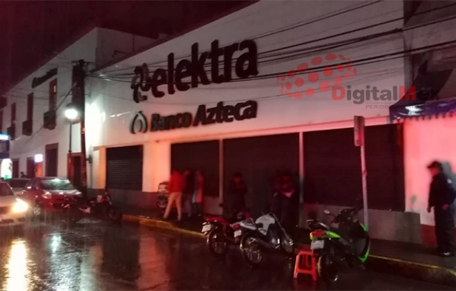 Grupo armado asalta Elektra en Tianguistenco, EdoMéx
