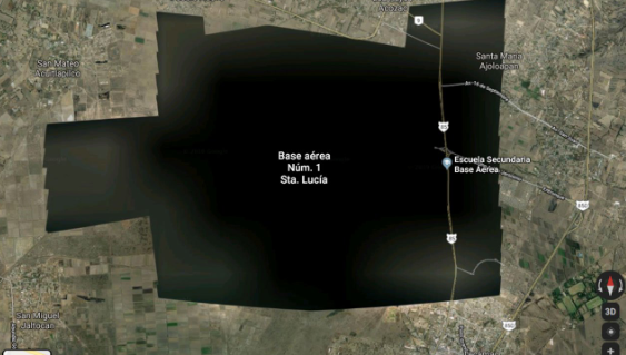 Eliminan imágenes satelitales de Santa Lucía