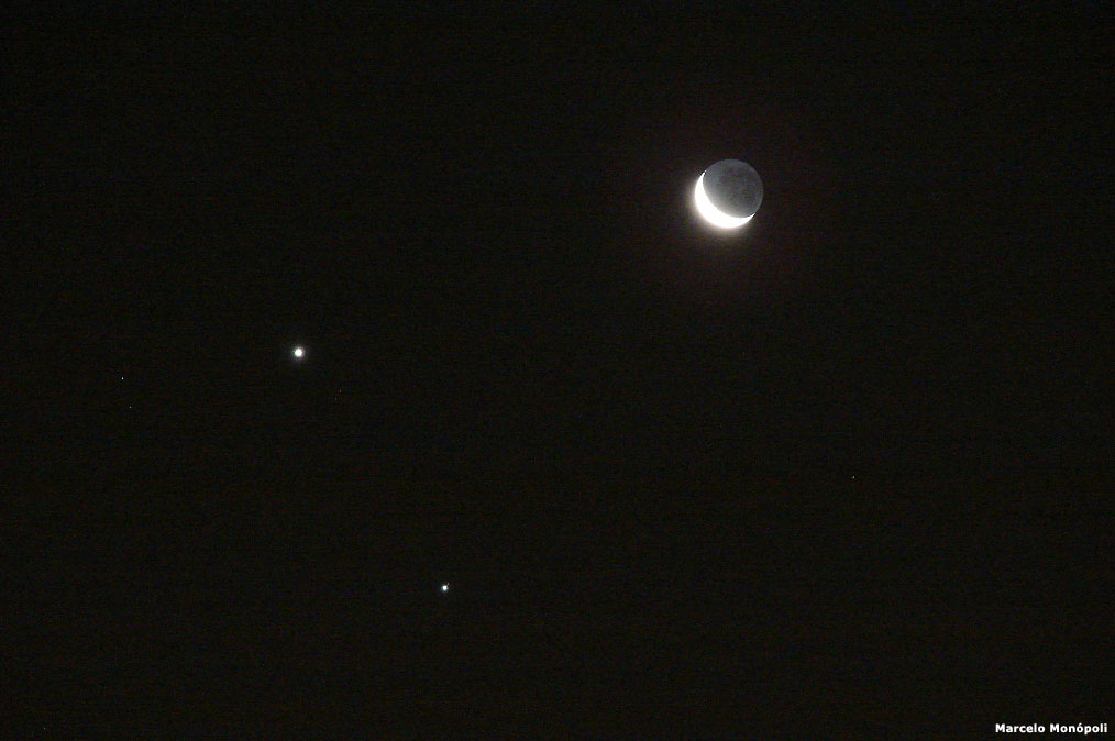 Hoy se podrá observar la alineación de la Luna, Júpiter y Venus en todo el mundo