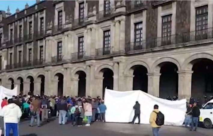 centro de toluca bloqueado por manifestantes