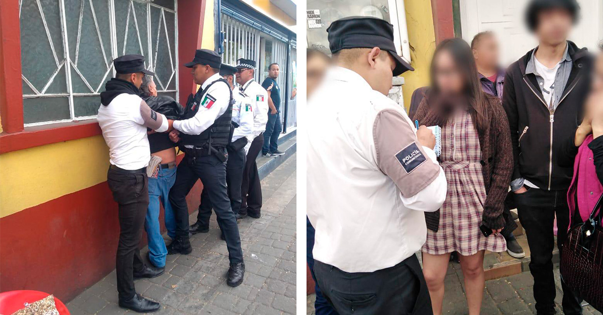 Cadetes de Toluca salvan a menor de edad agredida sexualmente por acosador