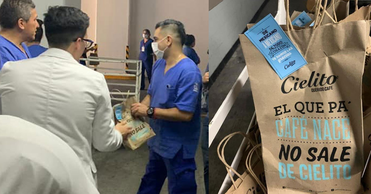 El café mexicano “Cielito Querido” regala café a personal médico
