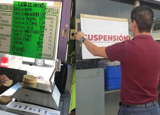 Profeco suspende tortillerías por subir sus precios