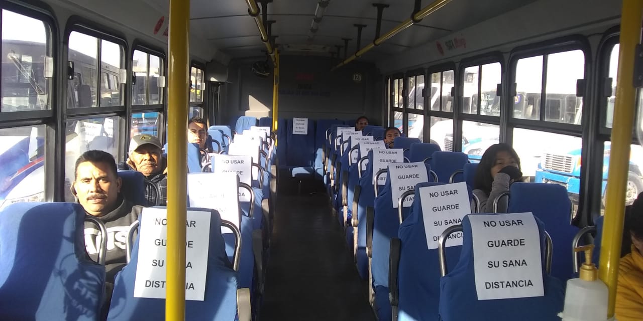 Cubrebocas obligatorio a bordo del transporte público