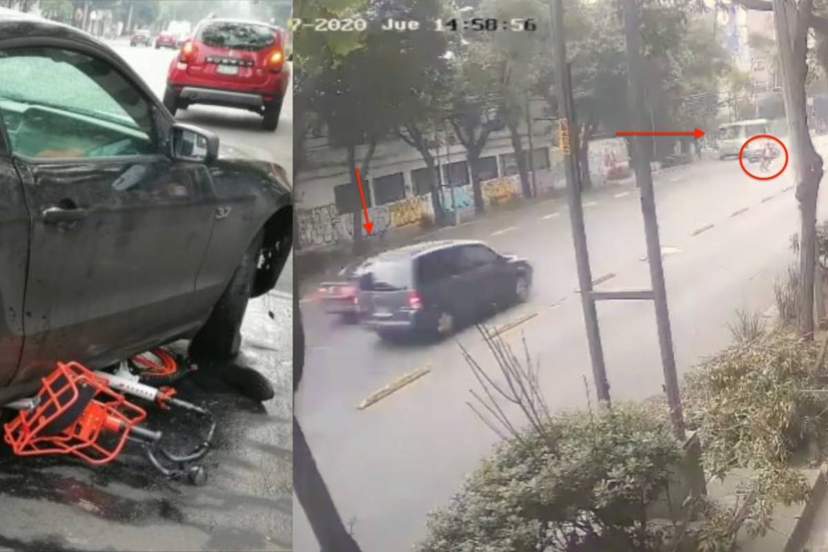 Conductor queda libre luego de arrollar a un ciclista en la CDMX