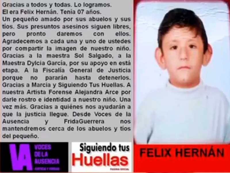 Infante hallado sin vida en Calimaya, es identificado