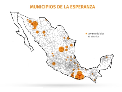 «Municipios de la esperanza» que reiniciarán labores.