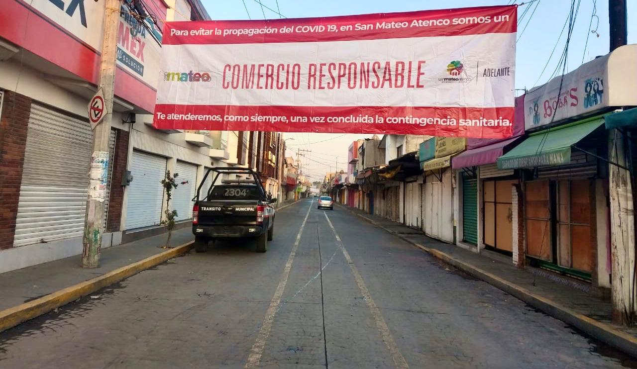 Reforzarán medidas para cierre de comercios en San Mateo Atenco por CODIV-19