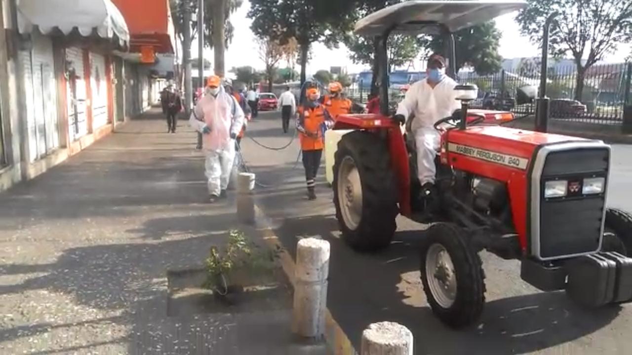 Toluca sanitiza áreas públicas || Fotogalería