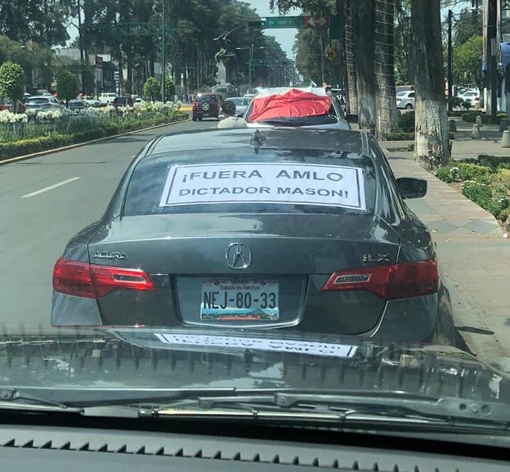 VIDEO Manifestación del Frente Nacional Anti AMLO (FRENA) en Toluca1