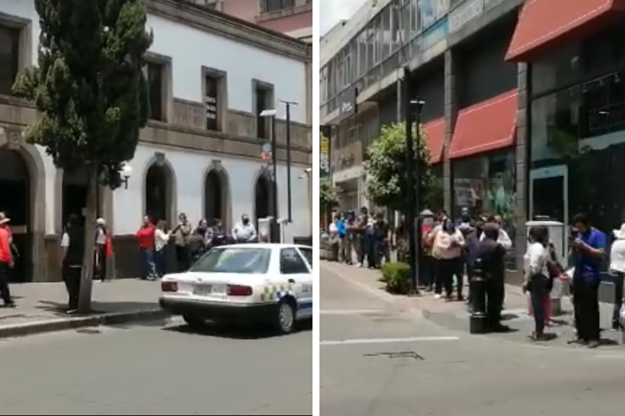 VIDEO || Reportan aglomeración de tarjetahabientes en Banco de Los Portales