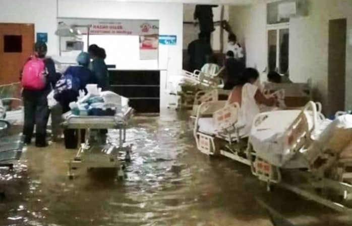 VIDEO || Se inunda en Reynosa el Hospital Materno Infantil