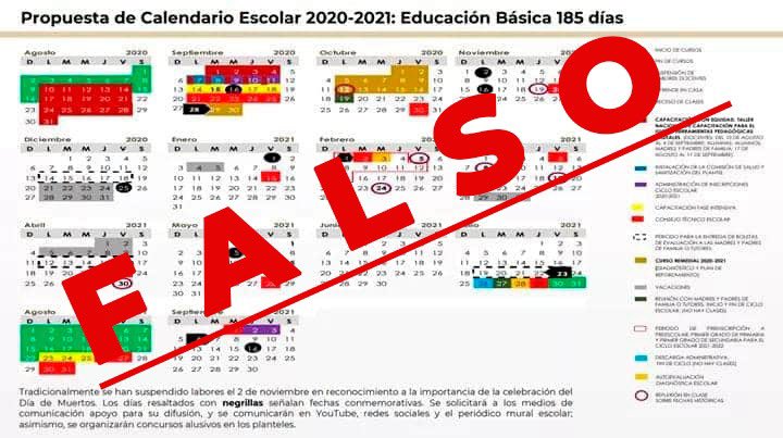 SEP desmiente el calendario escolar que había circulado en estos días