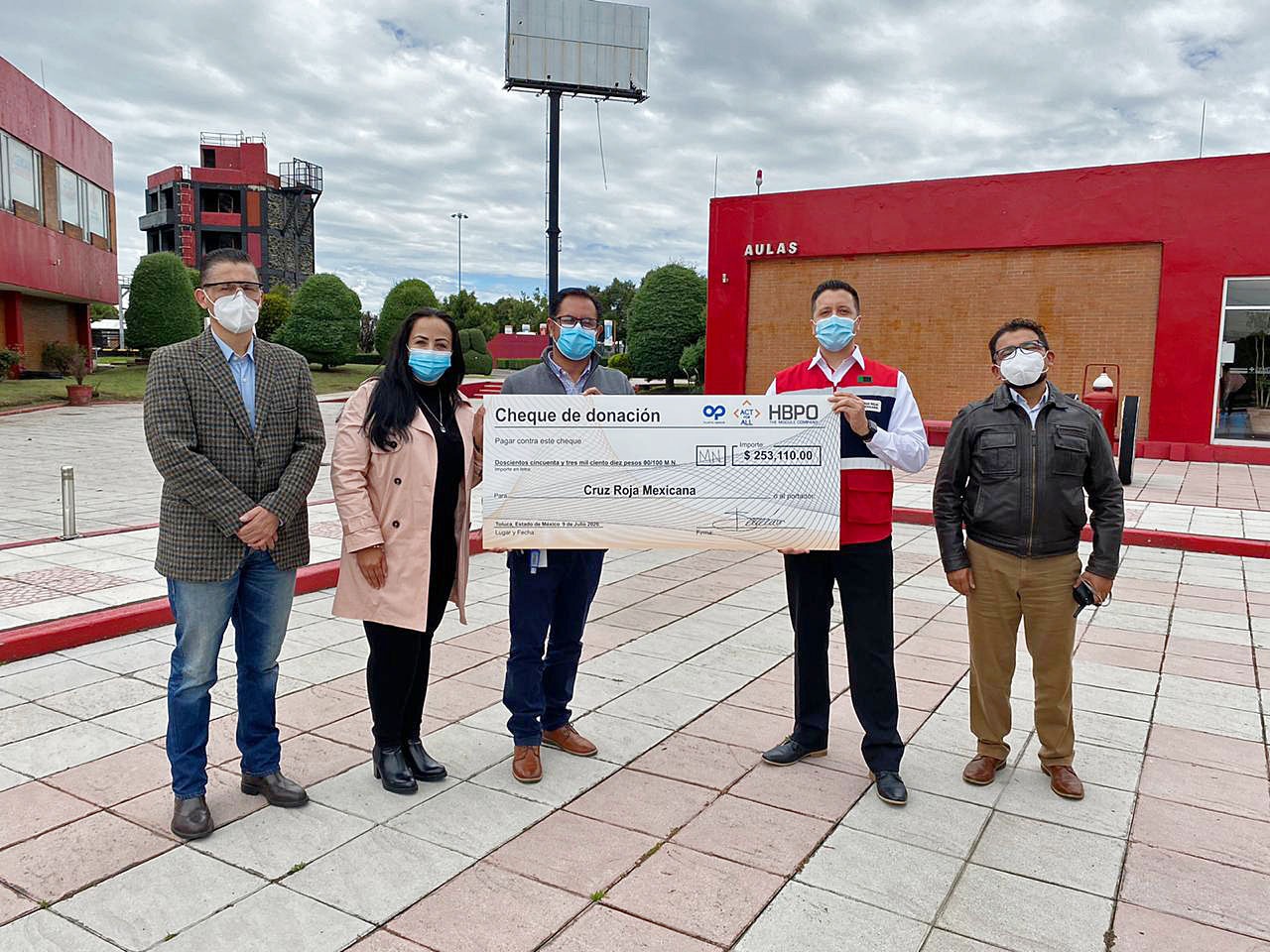 Recibe Cruz Roja Edomex donación en apoyo de la batalla que libra contra COVID-19