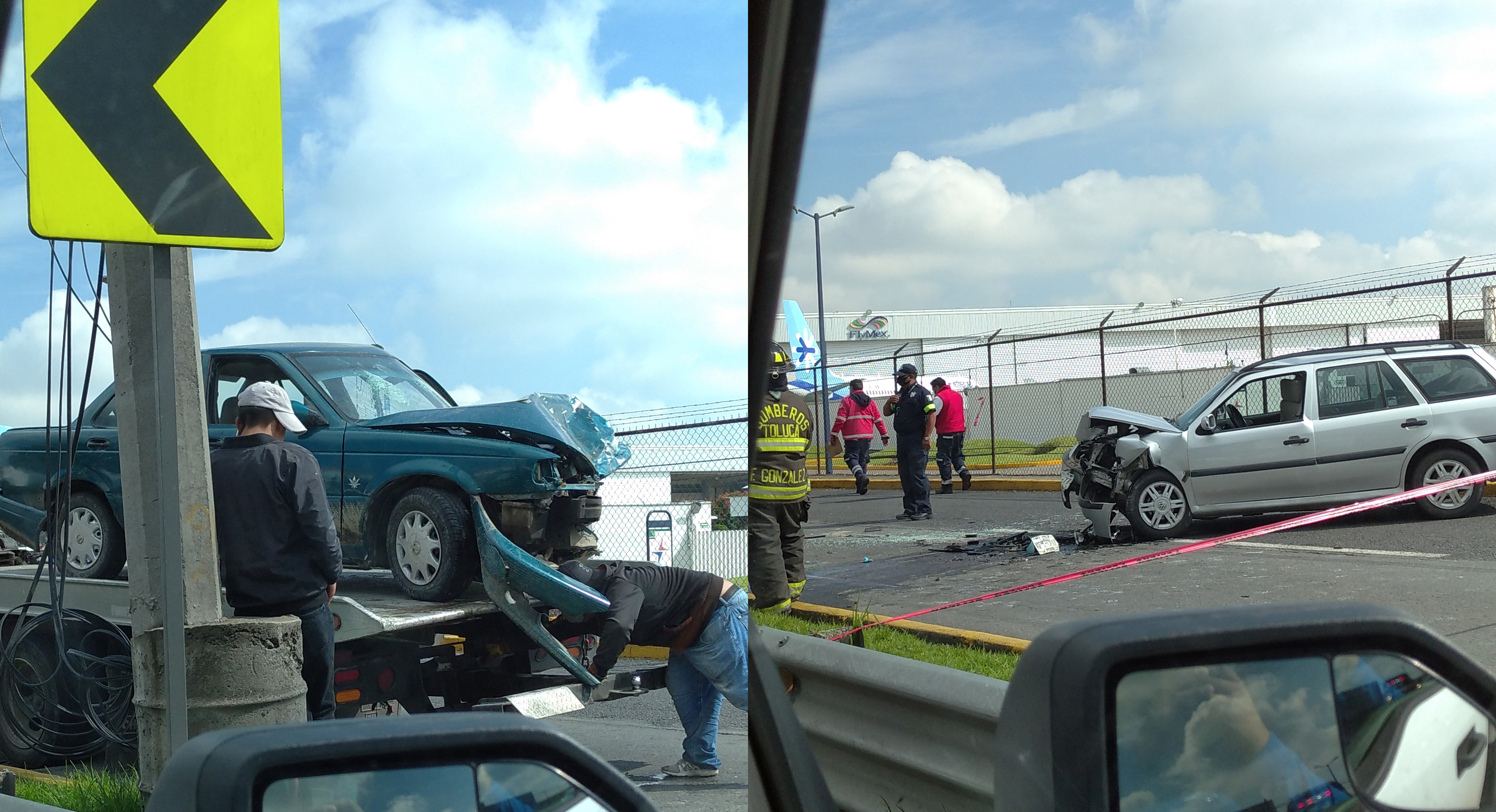 Accidente automovilístico en Av. Boulervard Aeropuerto, Toluca || FOTOGALERIA
