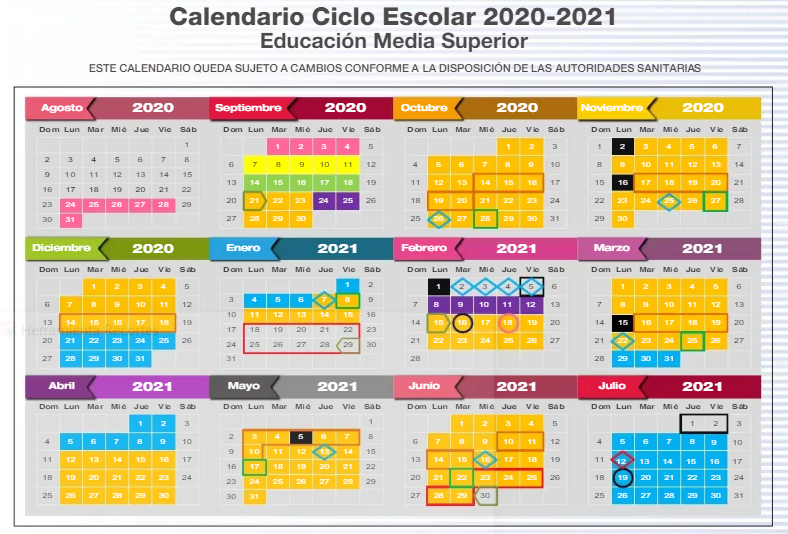 El Secretario de Educación del Edomex, dio a conocer por medio de su cuenta de Twitter, el calendario ciclo escolar 2020-2021 en Educación Media Superior.