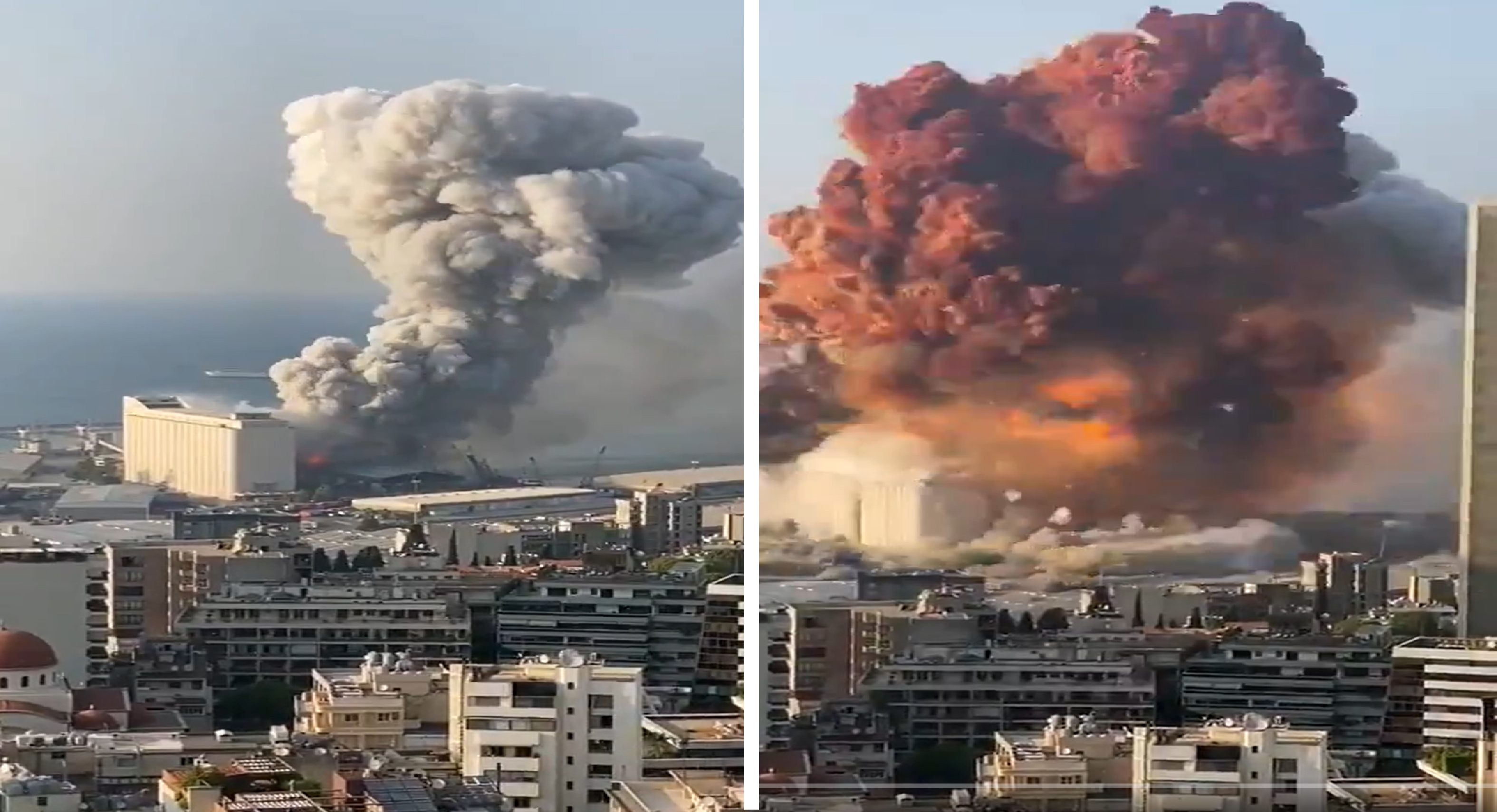 Compilado de videos de la increíble explosión en el Líbano