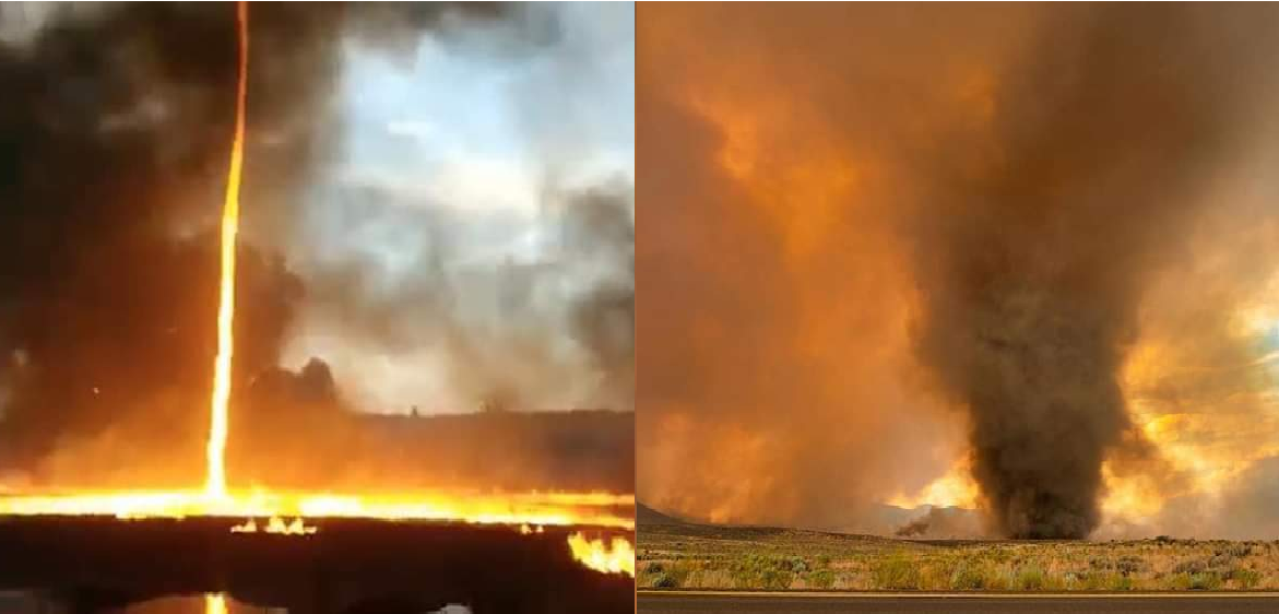 (Video) Así se formaron varios tornados de fuego en California