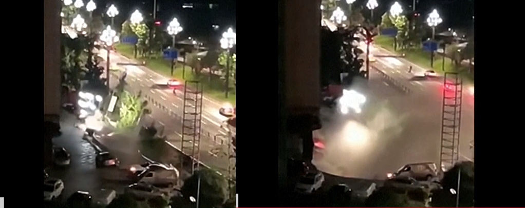 (Video) Enorme socavón se traga 21 automóviles en China