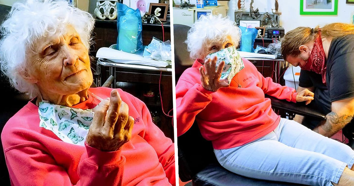 Se hizo su primer tatuaje a los 103 años de vida