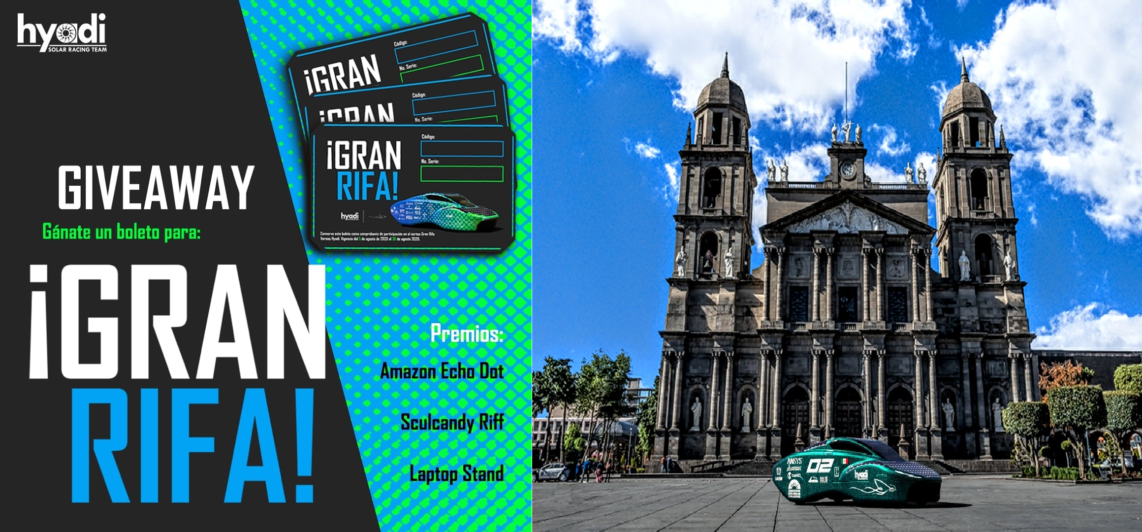 Estudiantes de la UAEM organizan rifa para recaudar fondos para auto solar