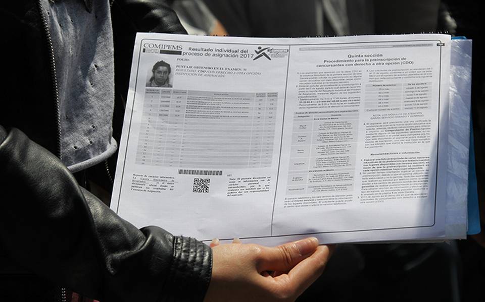 resultados examen COMIPEMS 2020