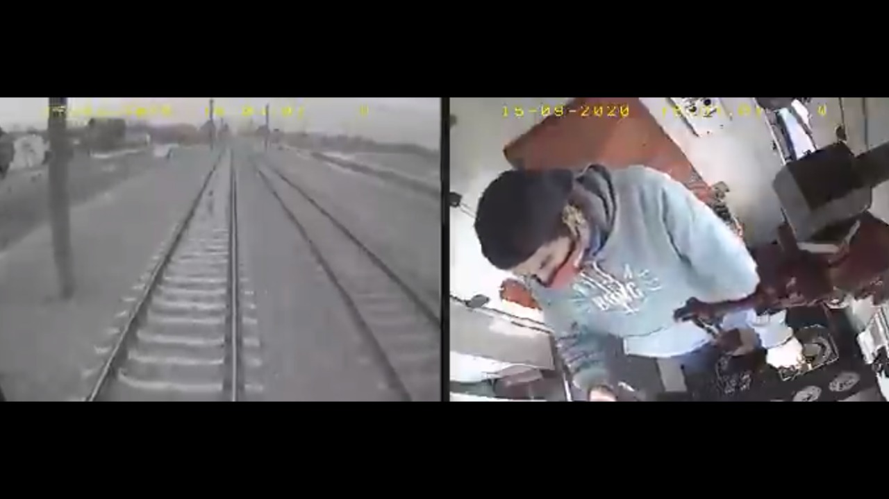 (VIDEO) Menor de edad se salva de ser arrollado por un tren