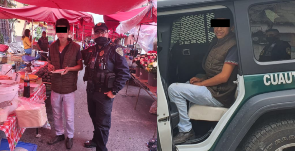 policias lo salvan y lo invitan a desayunar