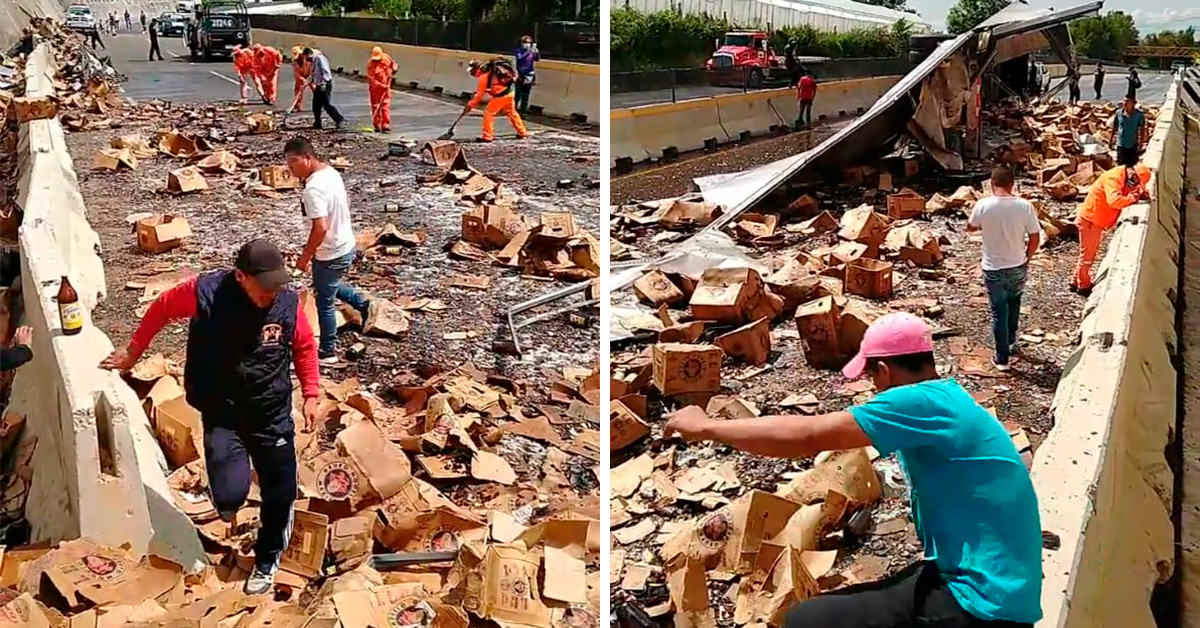 se-vuelca-camion-de-cerveza-en-la-carretera-tenango-ixtapan