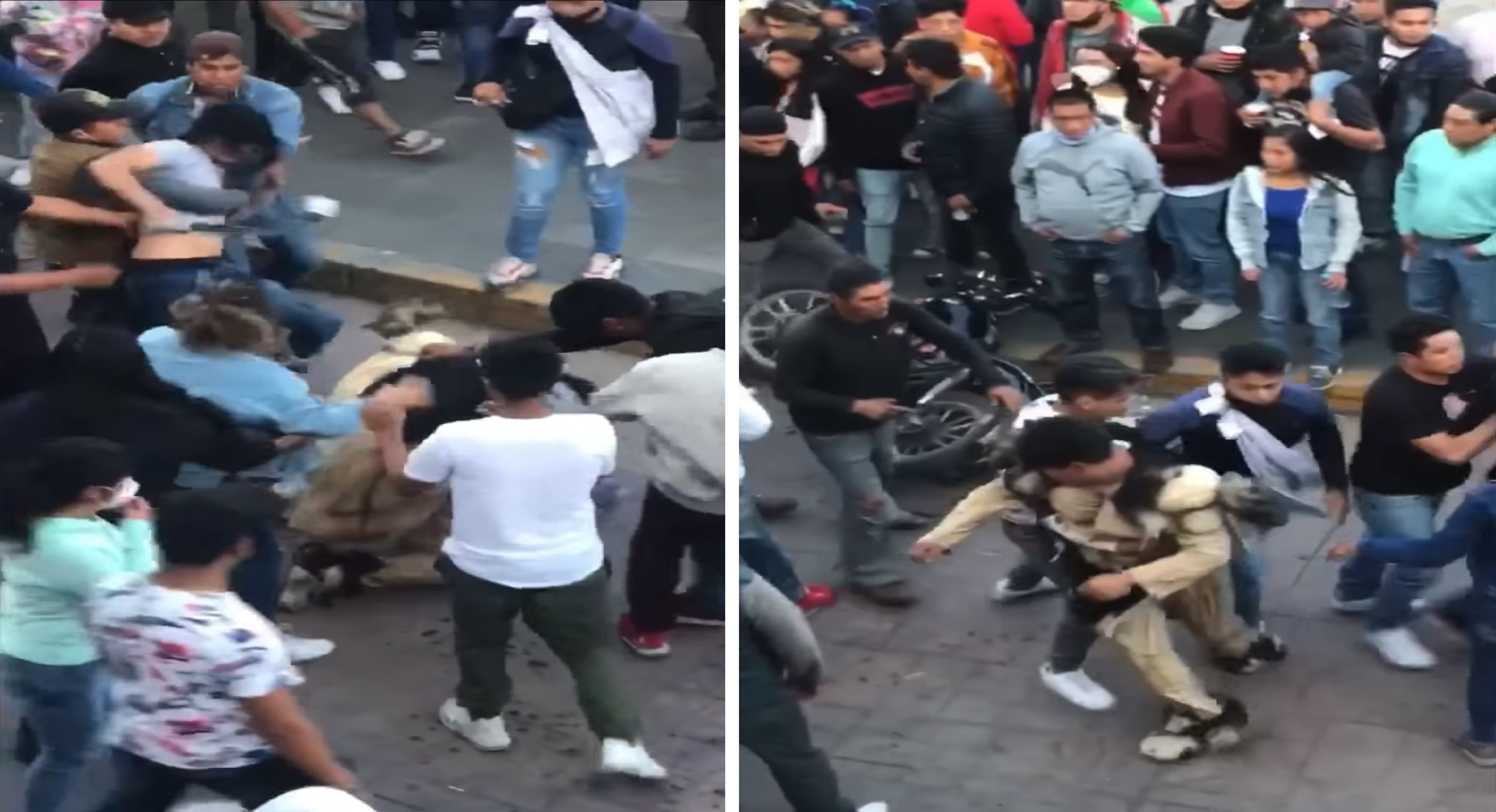 Trifulca campal San Francisco Tlalcilalcalpan VIDEO