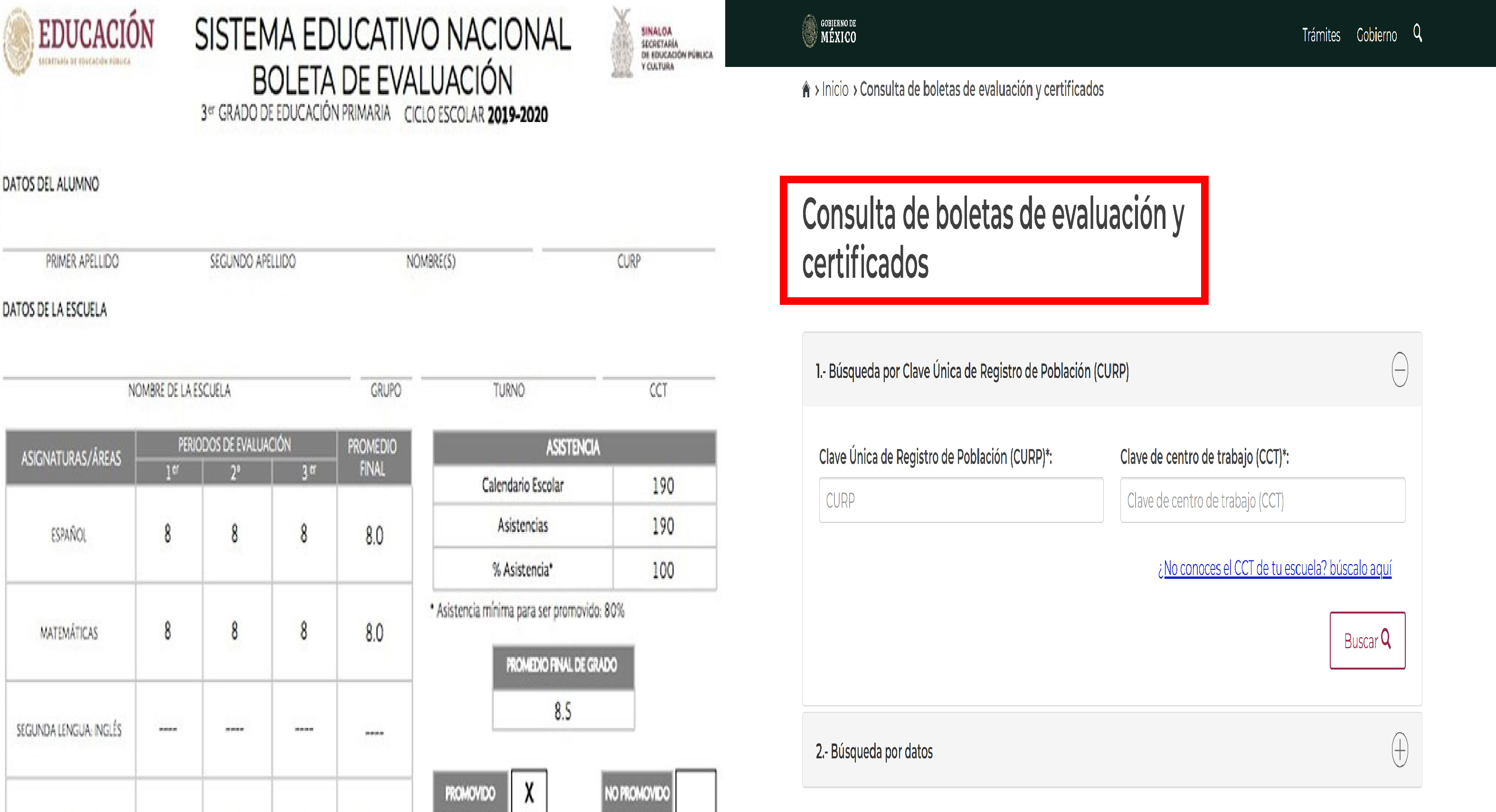 Dónde y cuándo puedo consultar las boletas SEP 2020-2021