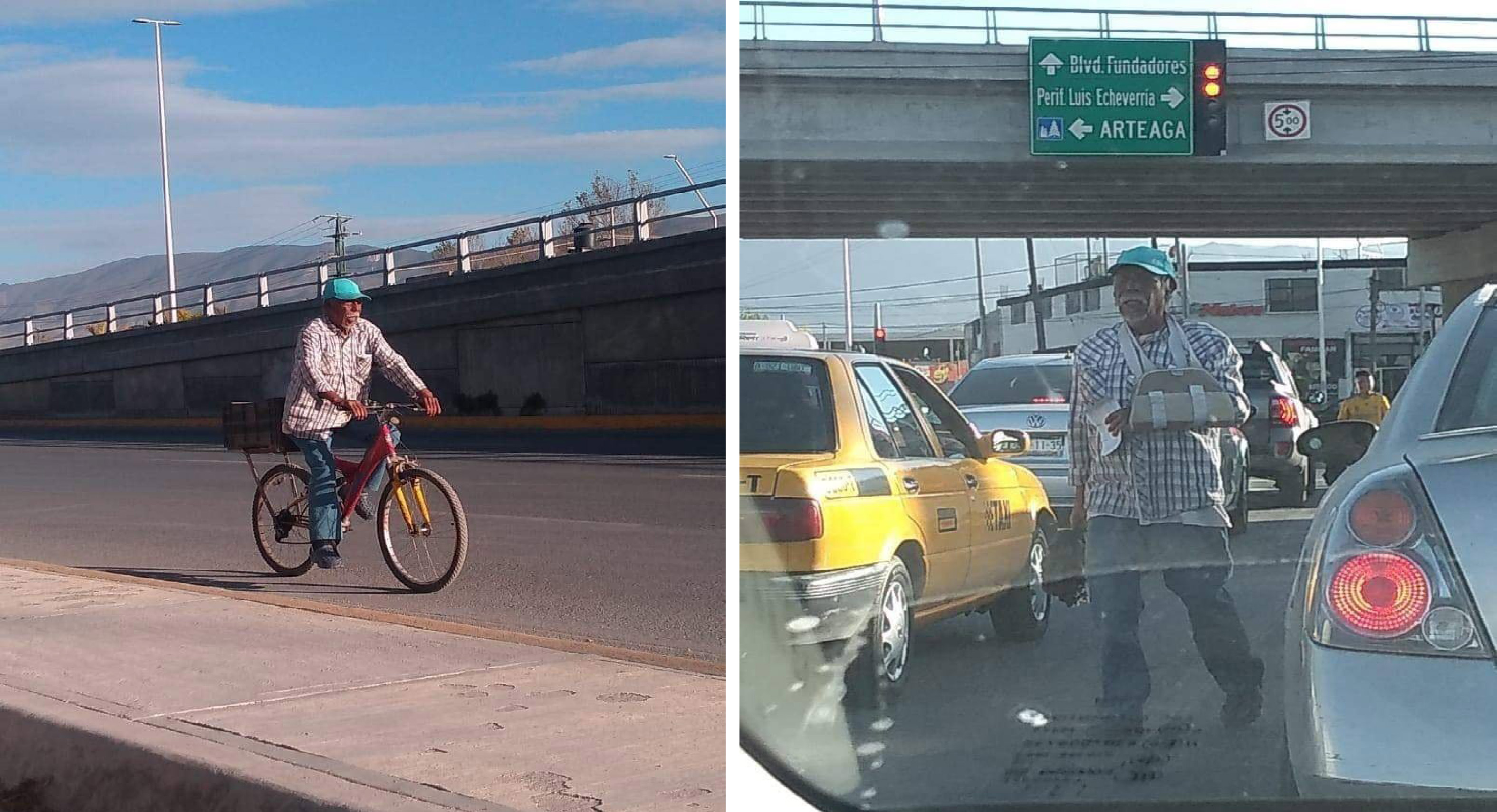 Señor pide limosna en semáforo con férula falsa 4