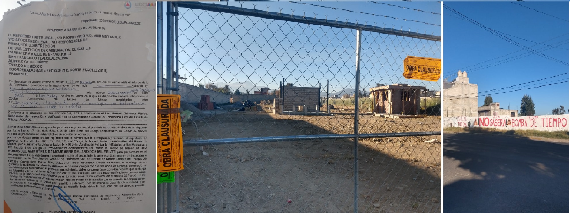 Vecinos clausuran gasera en San Francisco Tlalcilalcalpan