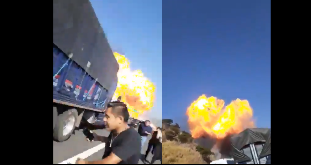 (Video) Así fue la explosión de la pipa de gas en la Tepic-Guadalajara