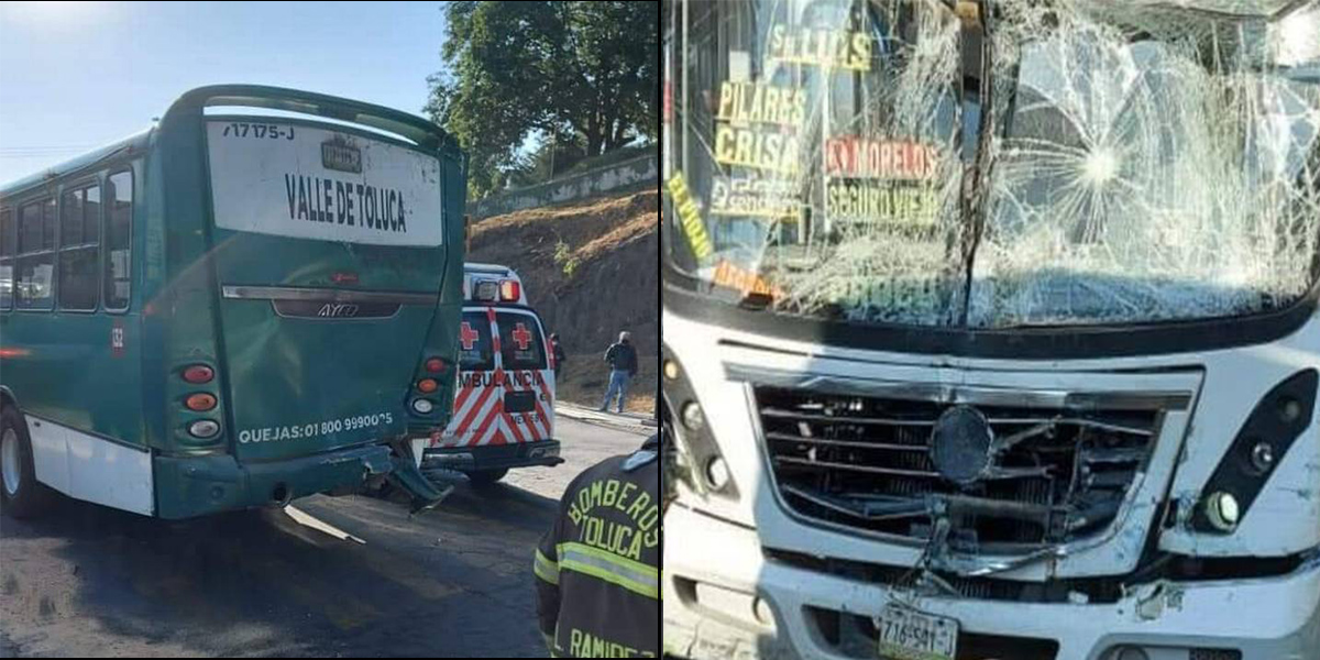 Choque entre autobuses en CU deja doce lesionados