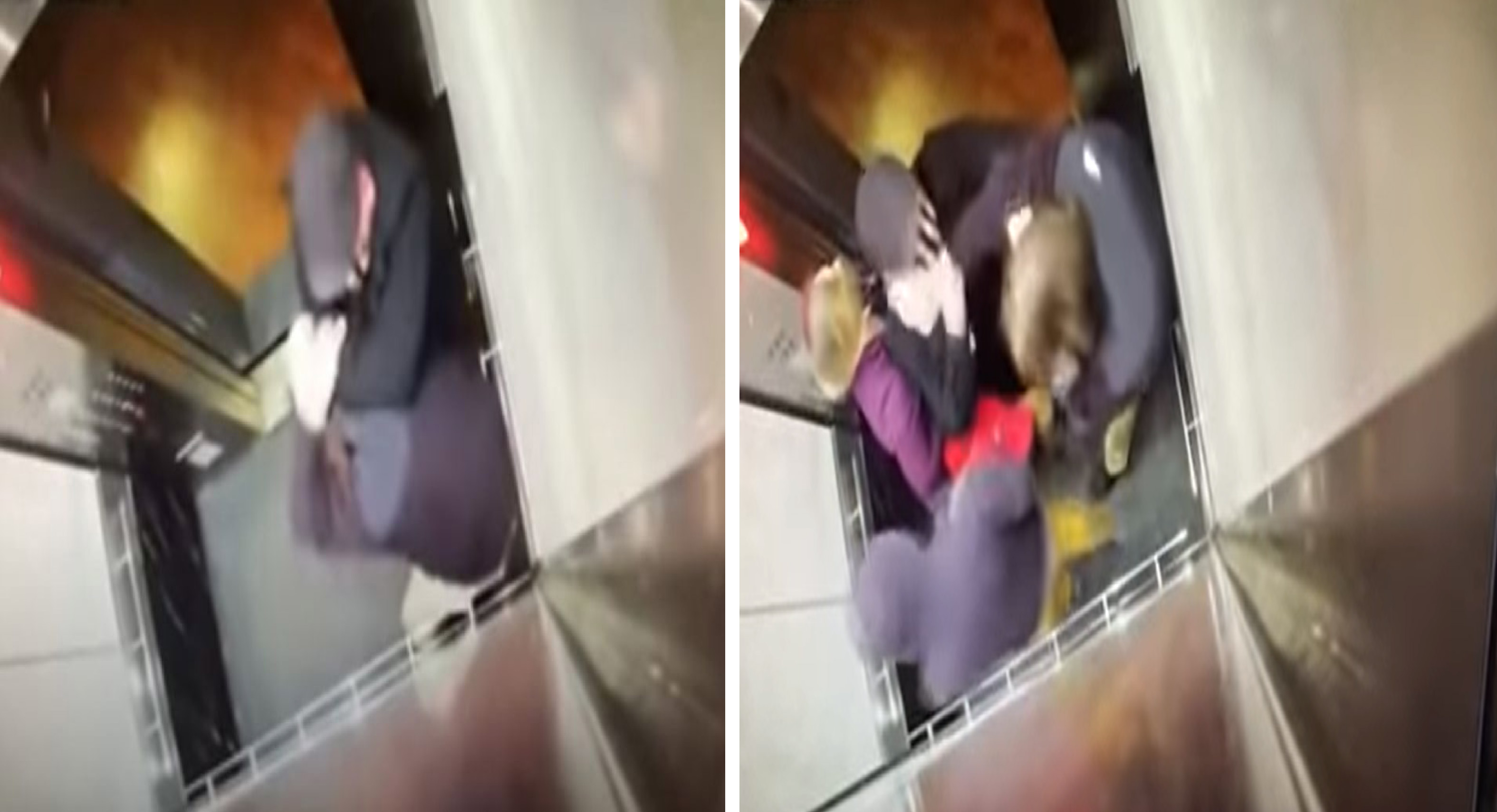 Joven tose en la cara de anciano y recibe paliza