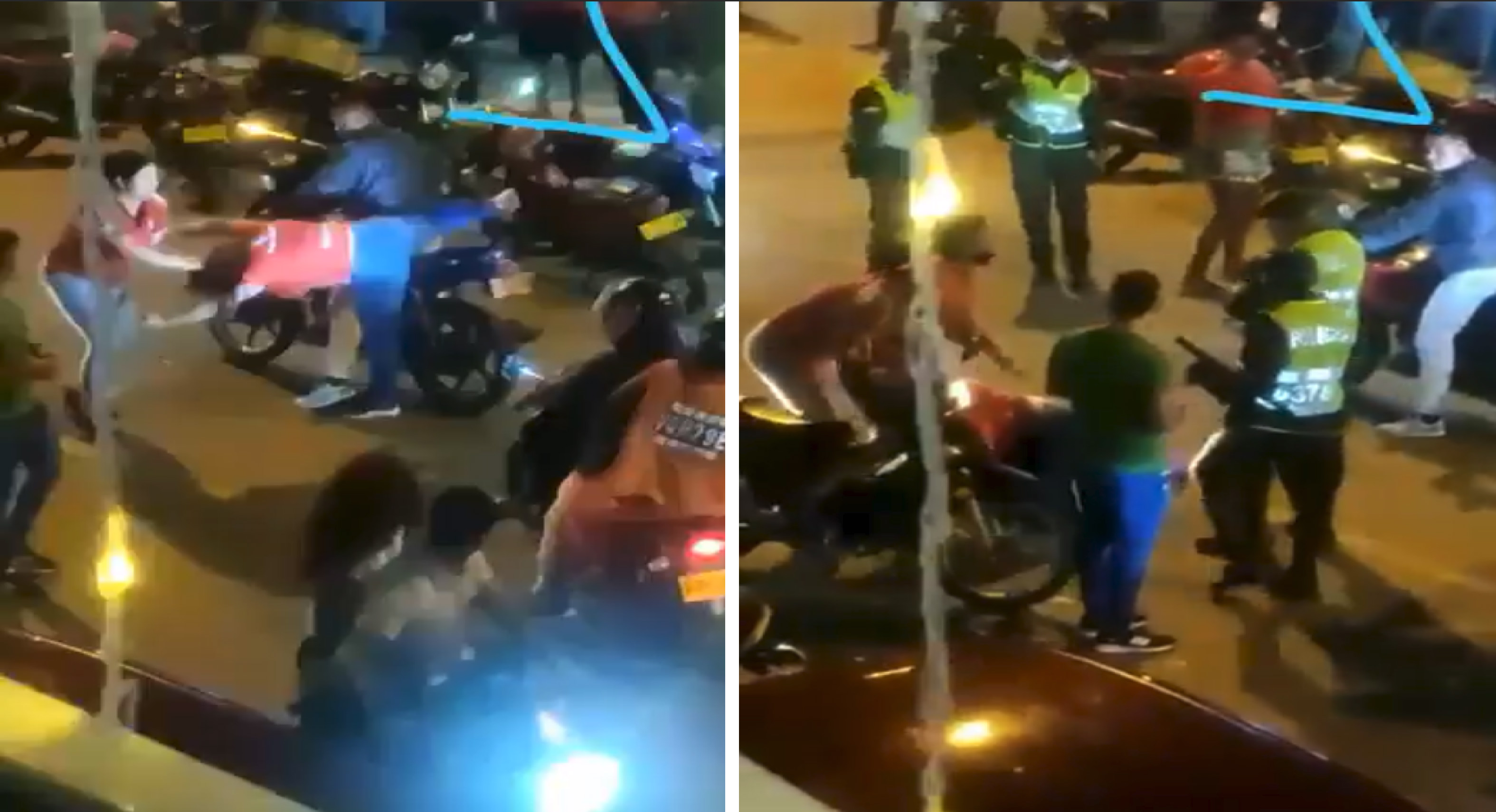 Mujer encara a la presunta amante de su marido bajándola de una motocicleta