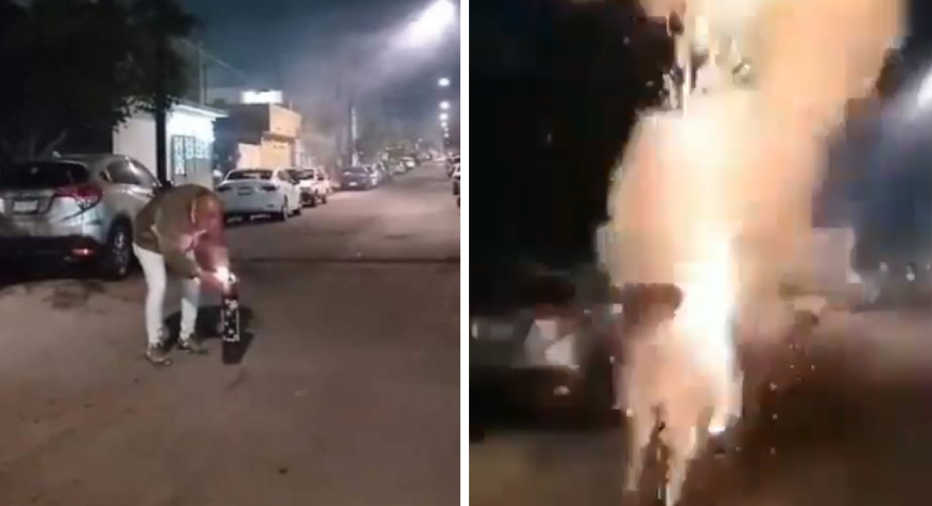 Sujeto recibe bazucazo en el rostro