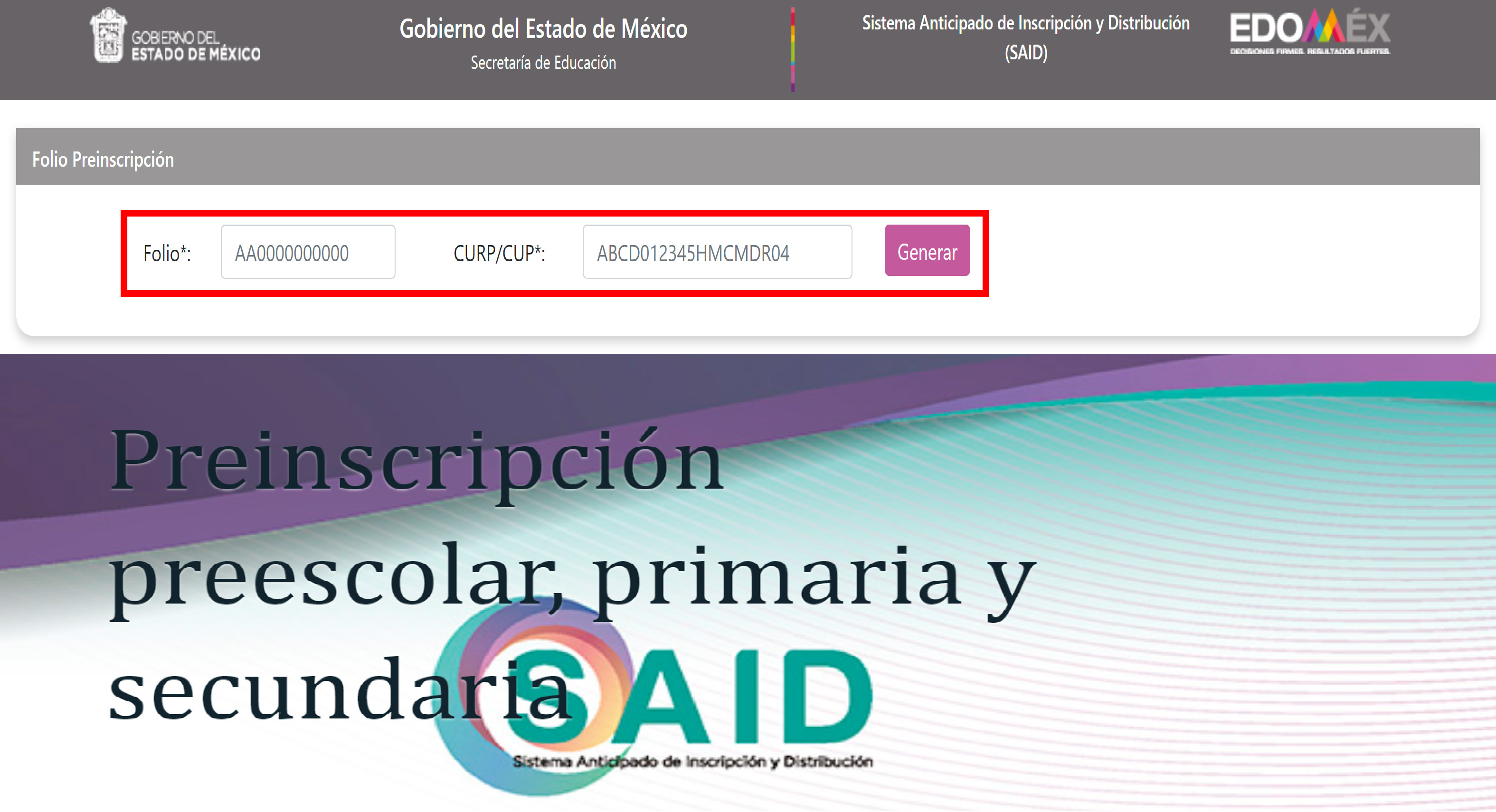 Cómo reimprimir tu folio SAID EDOMEX 2021-1