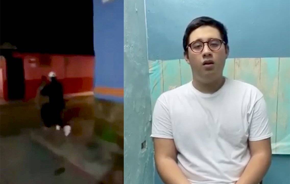 Joven llora y pide perdón después de empujar a adulto mayor en Chiapas || VIDEO