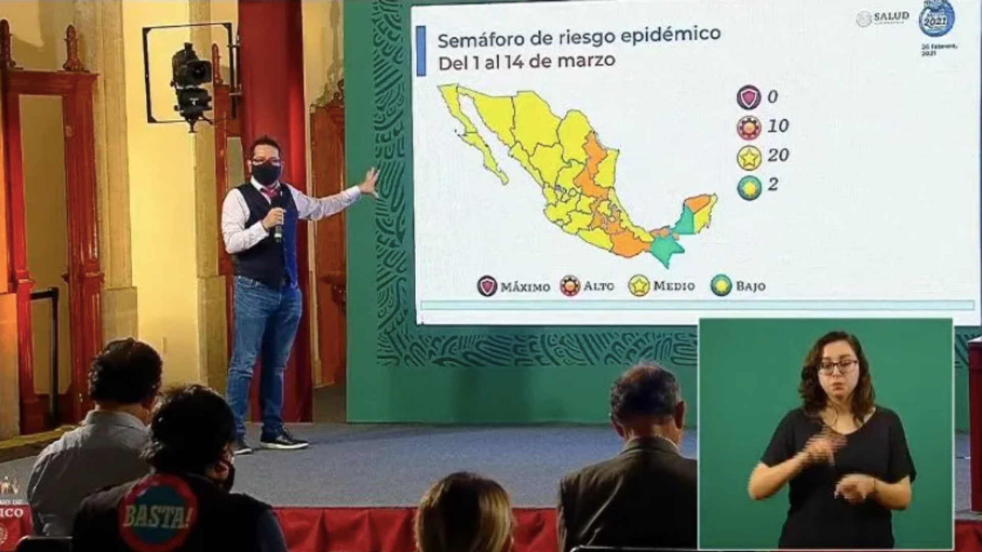 Una buena noticia es que la mayoría de los estados en el país han pasado a semáforo amarillo, esto debido a la reducción de las hospitalizaciones registradas en México