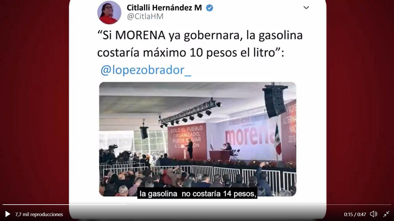 Captura de pantalla del video publicado por el PAN