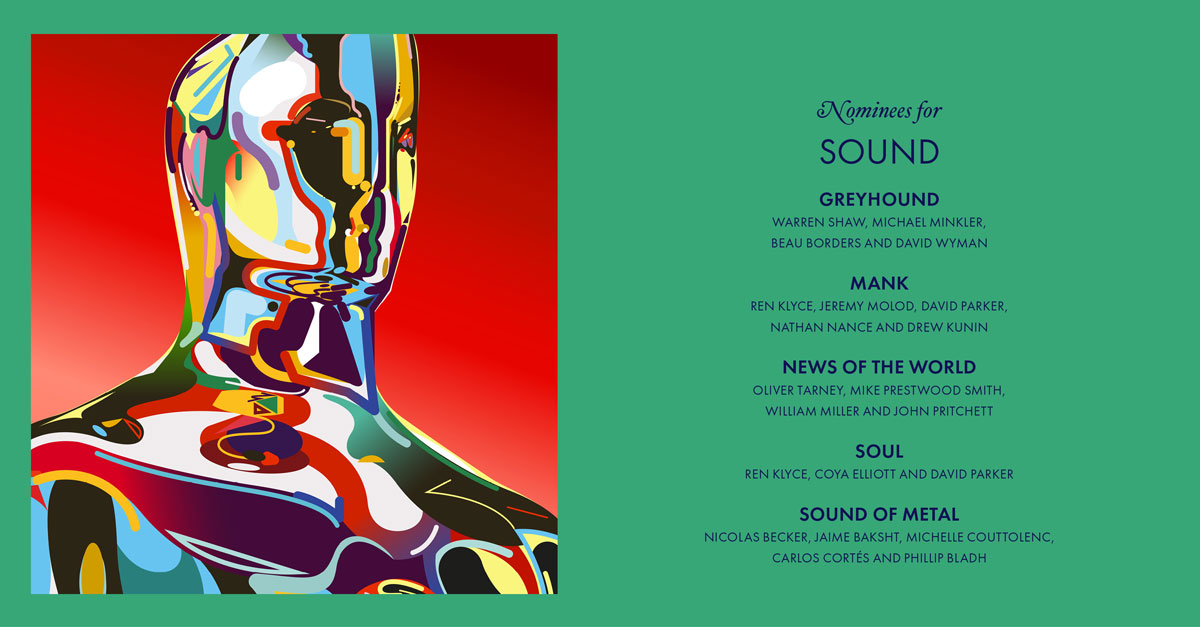 Lista de nominados a mejor sonido de los premios oscar 2021 en donde aparecen mexicanos