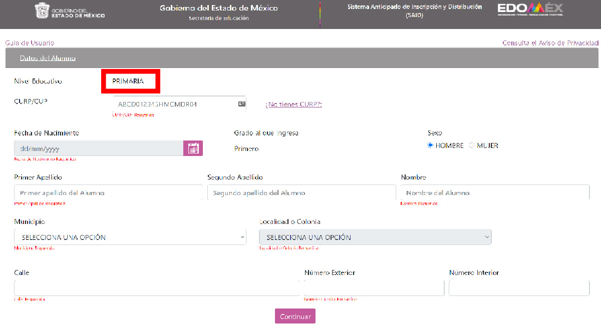 SAID 2021 || Periodo extraordinario preinscripciones primaria 2021 Estado de México, además, consulta aquí la guía de como realizar este proceso de preinscripción
