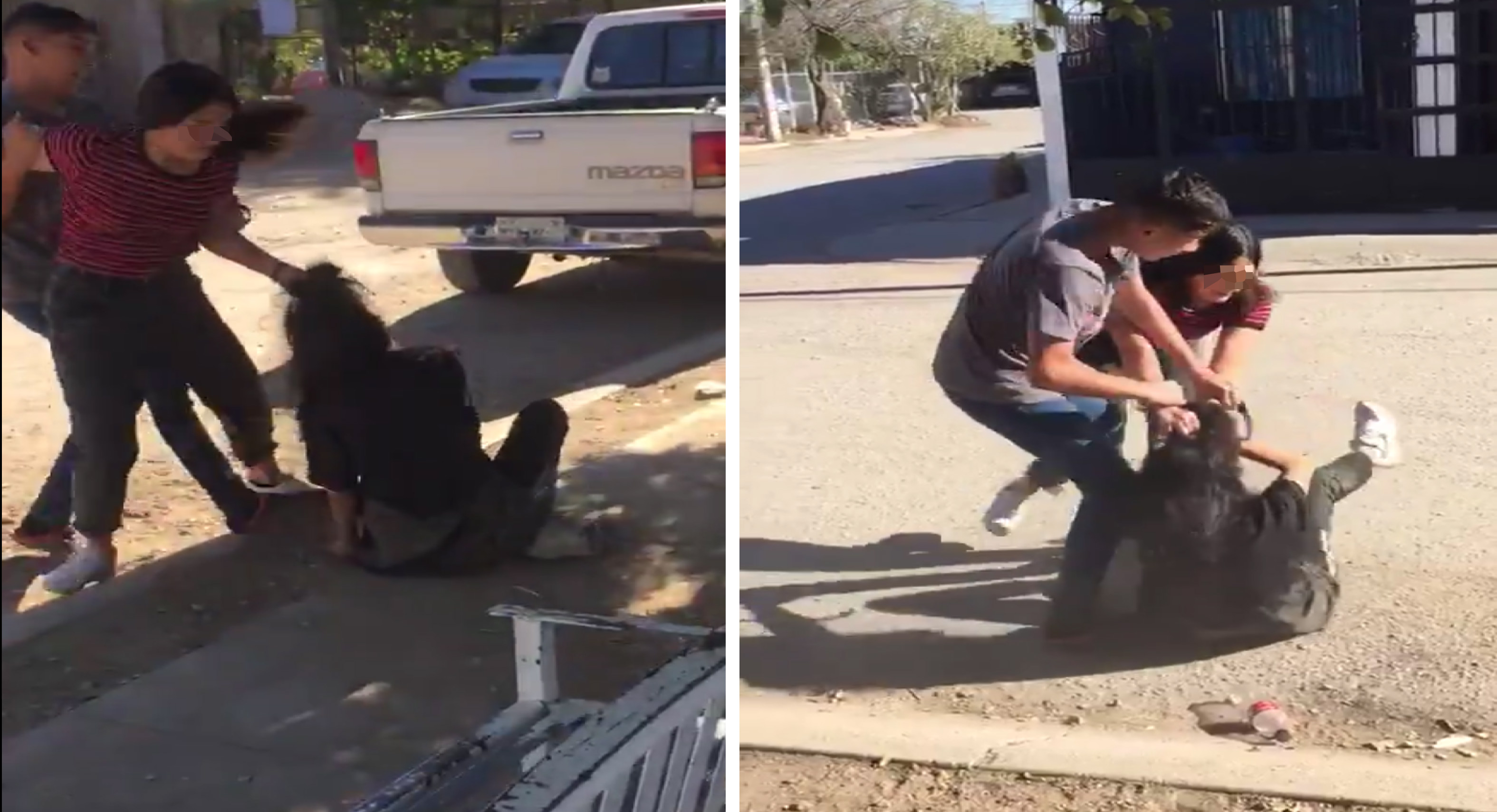 viral video dónde una joven somete a una chica en Sonora