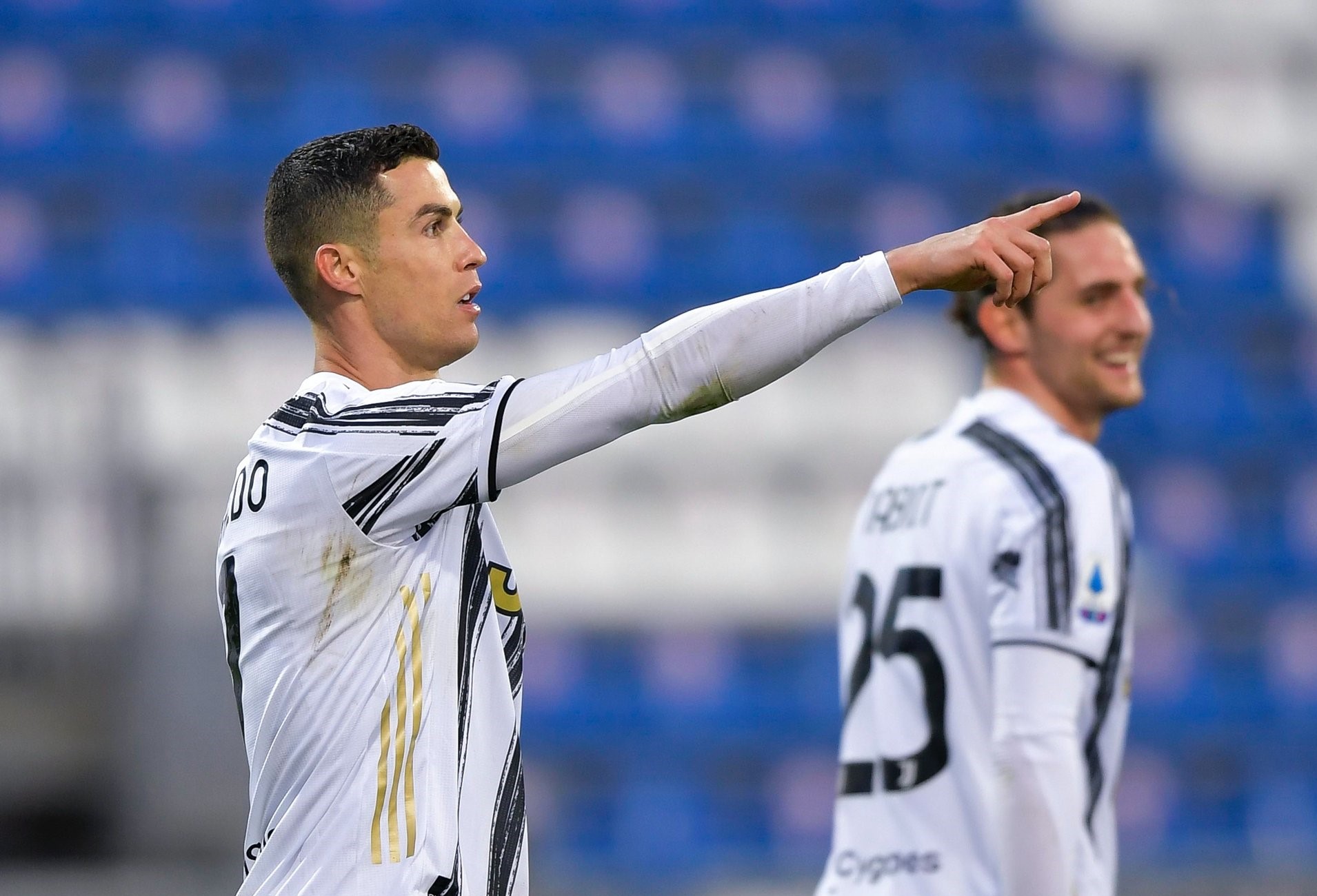 Cristiano Ronaldo festejando uno de sus goles con la Juventus