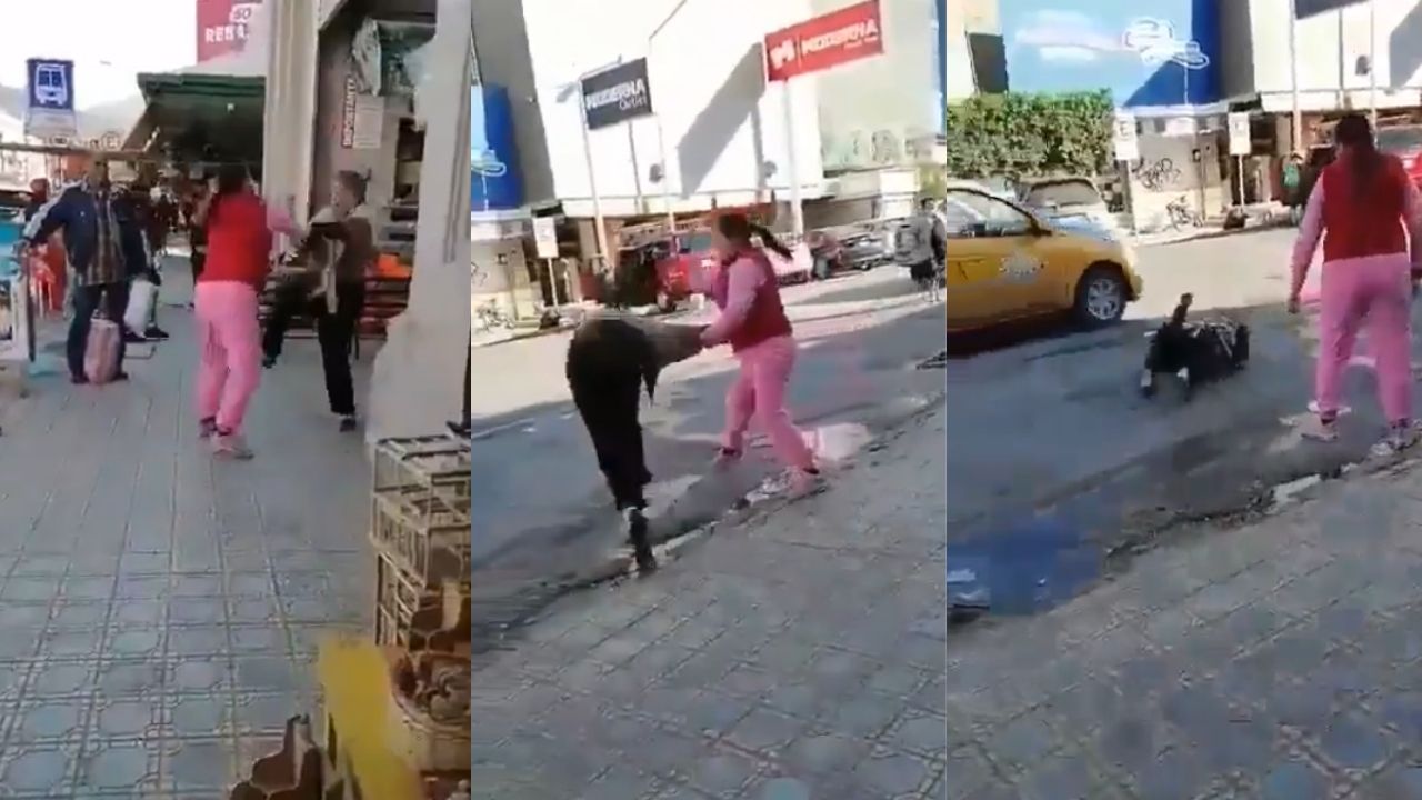 dos-mujeres-se-pelean-afuera-del-mercado-juarez-torreon