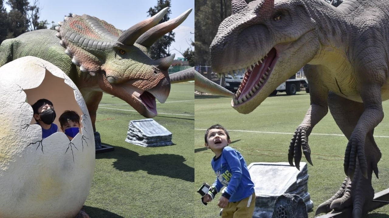 Iztapasauria es el nuevo parque de dinosaurios ubicado en el deportivo Santa Cruz Meyehualco en la alcaldía Iztapalapa en la CDMX