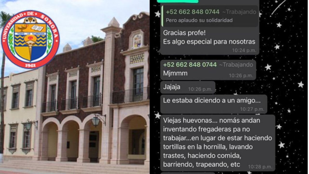 Maestro de burla del movimiento feminista "Un Día sin Mujeres"Viejas huevonas... nomás andan inventando fregaderas pa'no trabajar... en lugar de estar haciendo tortillas